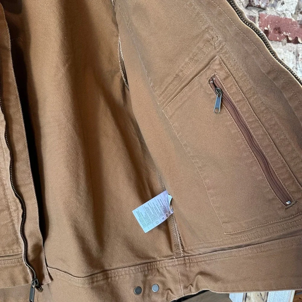 Carhartt OJ5748-M Berwick Brown Jean Relaxed Fit Jacket Men's Large - Picture 4 of 14